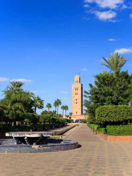 Koutoubia v Marrekesh, Maroko — Stock fotografie