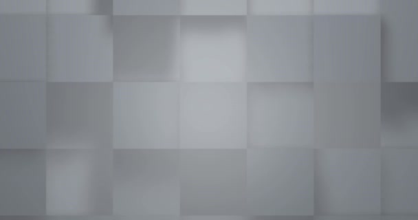 Cubos Abstractos Fondo Movimiento Aleatorio Animación Gray Wall Cubes Los — Vídeo de stock