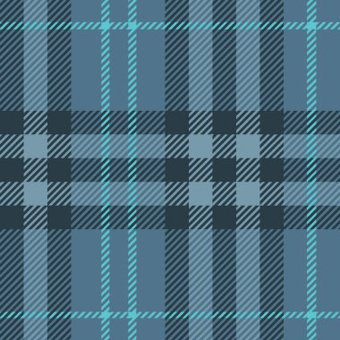Tartan desenli, kusursuz vektör arkaplanı. Flanel gömlek, battaniye, fırlatma ya da diğer modern tekstil tasarımları için maviler içinde çok renkli, koyu renk bir ekose. Herringbone dokuması.