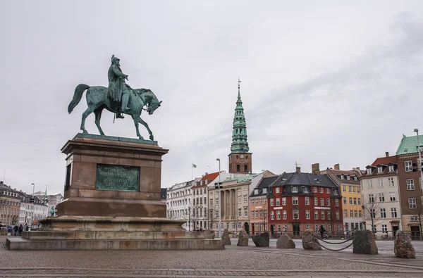 King's standbeeld in Kopenhagen — Stockfoto