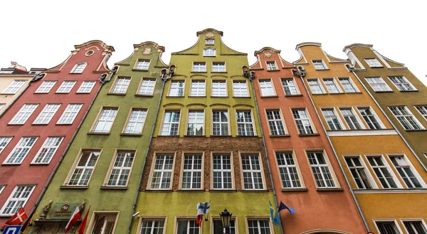 Maisons colorées à Gdansk centre-ville — Photo