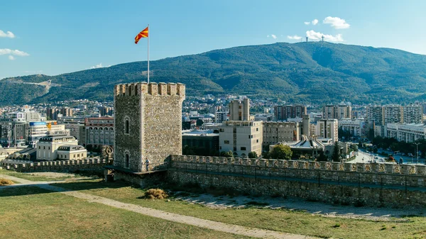 Pevnosti Kale na starém městě Skopje, Makedonie — Stock fotografie