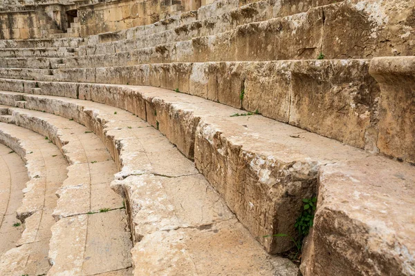 Ruinen Des Antiken Römischen Amphitheaters Der Stadt Gerasa Jerasch Jordanien — Stockfoto