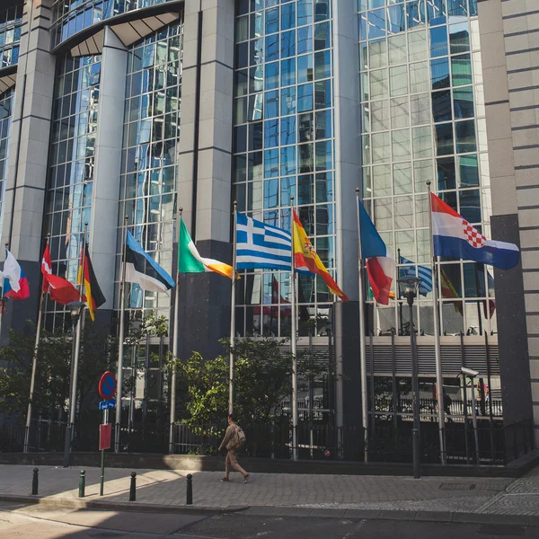 Parlament Europejski w Brukseli, Belgia — Zdjęcie stockowe