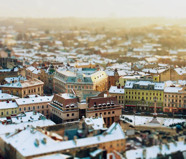 Lviv ville vue aérienne — Photo