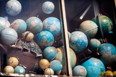 Vintage world globes clipart