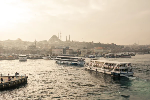 View on Istanbul Sultanahmet from Karakoy Port.