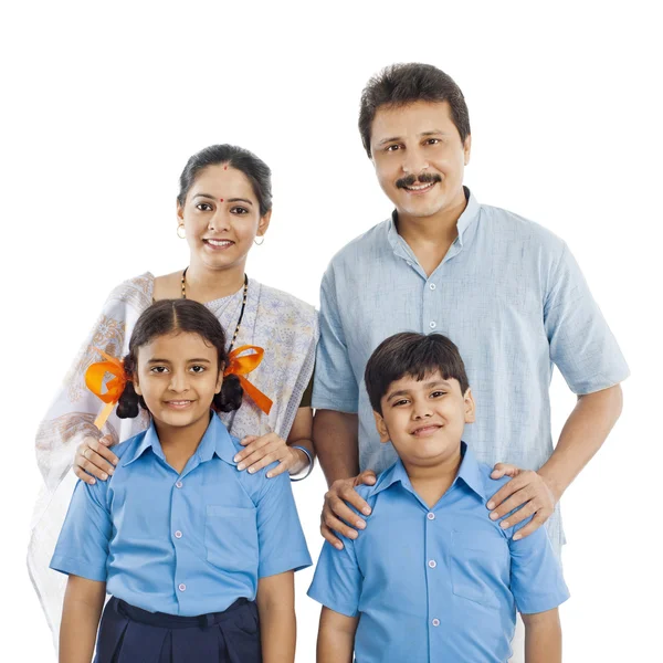 幸福家庭的肖像 免版税图库图片