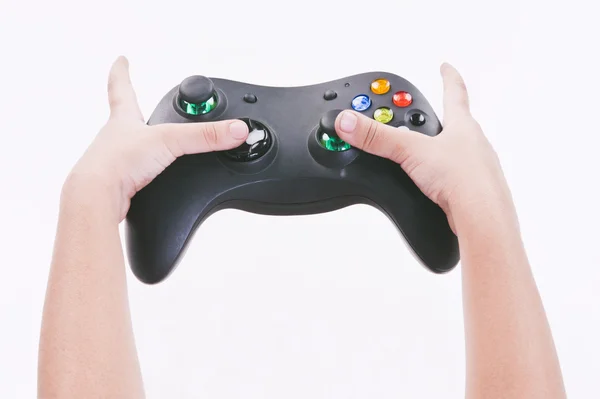 Close-up of a girl playing video game Stock Picture