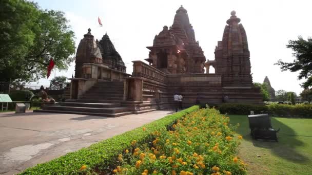 Templo Khajuraho en Khajuraho — Vídeos de Stock