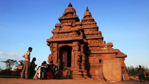 Brzeg świątyni w Mahabalipuram — Wideo stockowe
