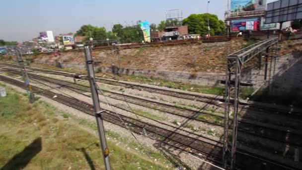 Railroad track in Amritsar — Stock Video