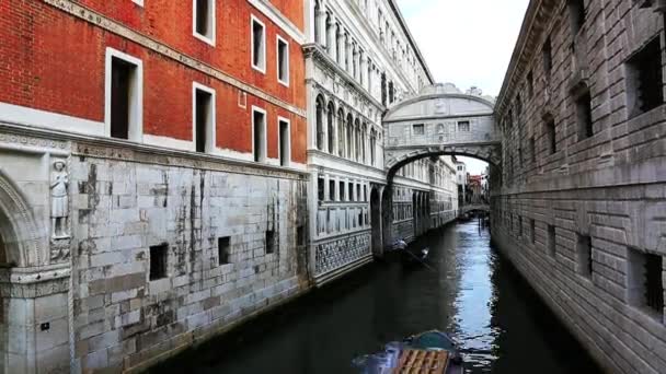 Byggnader längs Canal Grande — Stockvideo