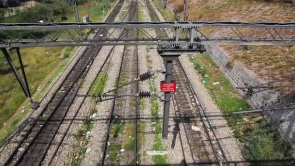 Railroad track in Amritsar — Stock Video