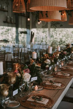 Mumlu ahşap tabak, düğün süsü..