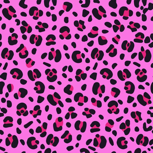 Nahtloses Rosafarbenes Leopardenmuster Vektorillustration — Stockvektor
