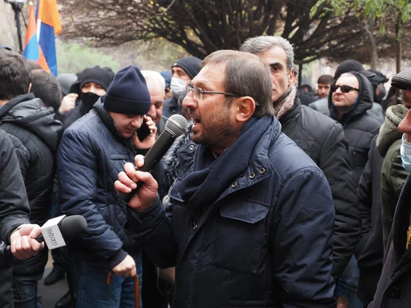 Governo Protestos Pashinyan Erevan Após Guerra Agressão Por Terroristas Azerbaijani Fotografias De Stock Royalty-Free