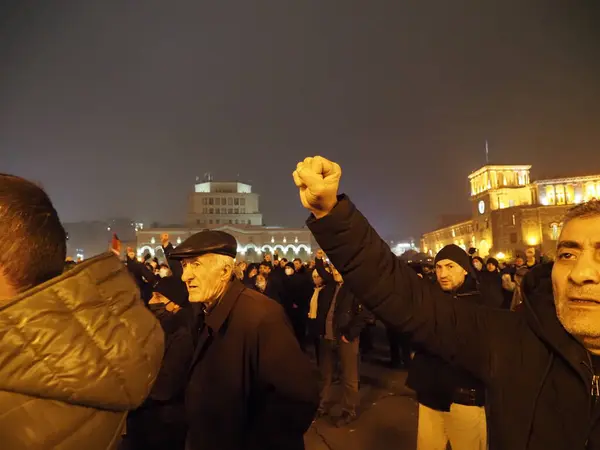 레반트 예레반 Yerevan 반파슈 시위는 2020 아르트 공화국의 주민들에 대항하는 — 스톡 사진