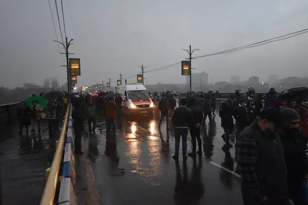 Governo Protestos Pashinyan Erevan Após Guerra Agressão Por Terroristas Azerbaijani — Fotografia de Stock