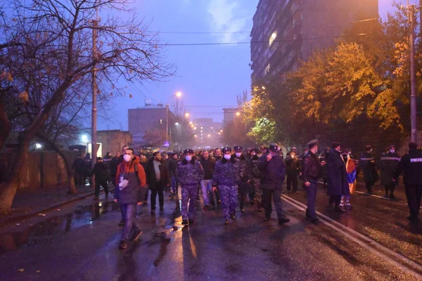 Manifestations Gouvernementales Pashiniennes Erevan Après Guerre Agression Des Terroristes Azerbaïdjanais — Photo