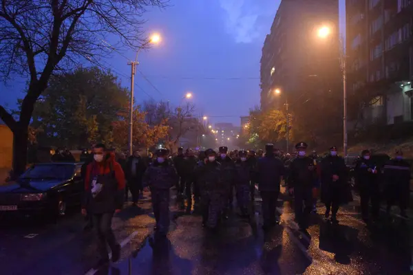 Governo Protestos Pashinyan Erevan Após Guerra Agressão Por Terroristas Azerbaijani — Fotografia de Stock