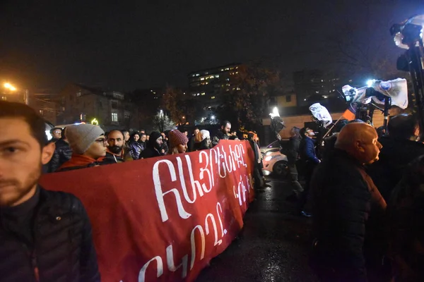 Manifestations Gouvernementales Pashiniennes Erevan Après Guerre Agression Des Terroristes Azerbaïdjanais — Photo