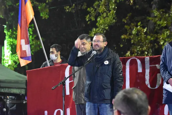 Government Pashinyan Protests Yerevan War Aggression Turkish Azerbaijani Terrorists Peaceful — Stock Photo, Image