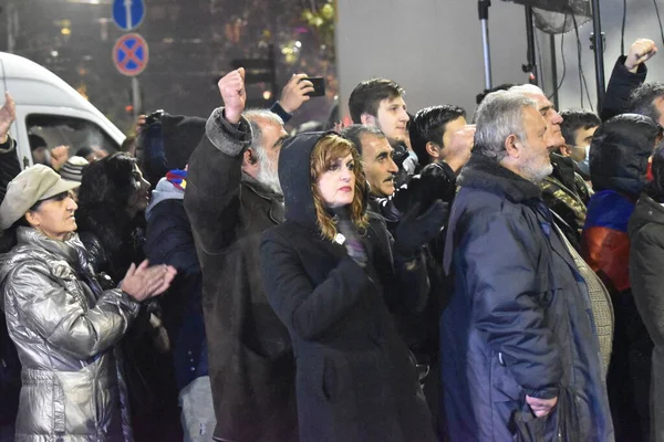 Антиправительственные Антипашинские Протесты Ереване После Агрессии Турецких Террористов Против Мирного — стоковое фото