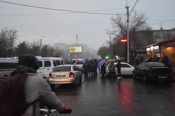 Антипашинський Уряд Антипашинські Протести Єревані Після Війни Агресії Турецьких Азербаїджанських — стокове фото