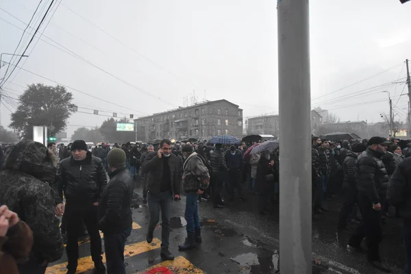 Антипашинський Уряд Антипашинські Протести Єревані Після Війни Агресії Турецьких Азербаїджанських — стокове фото