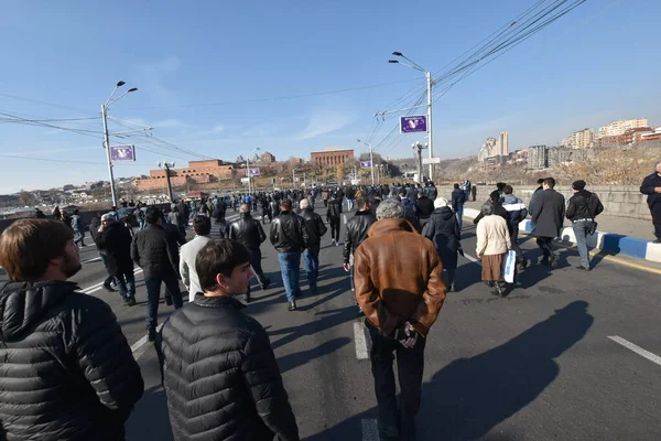 Ermenistan Başbakanı Nikol Paşinyan Önderliğindeki Yas Yürüyüşü Aralık 2020 Vatanları — Stok fotoğraf