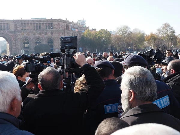 Marcha Duelo Encabezada Por Primer Ministro Armenia Nikol Pashinyan Para —  Fotos de Stock