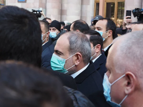Marcia Lutto Guidata Dal Primo Ministro Dell Armenia Nikol Pashinyan — Foto Stock