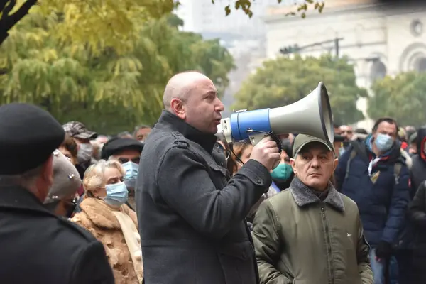 Manifestations Gouvernementales Pashiniennes Erevan Après Guerre Agression Des Terroristes Azerbaïdjanais — Photo