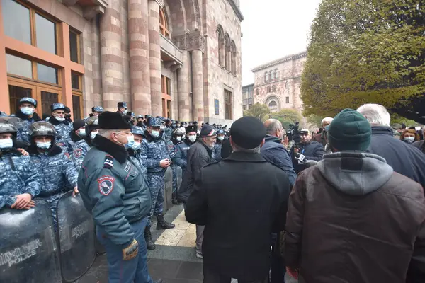 Governo Proteste Pashinyan Erevan Seguito Alla Guerra Aggressione Dei Terroristi — Foto Stock