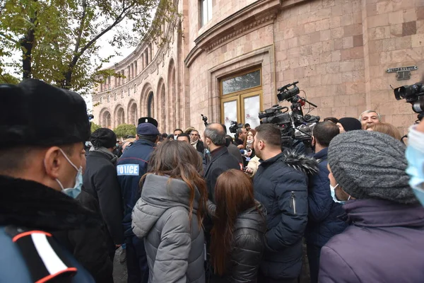 Government Pashinyan Protests Yerevan War Aggression Turkish Azerbaijani Terrorists Peaceful — Stock Photo, Image