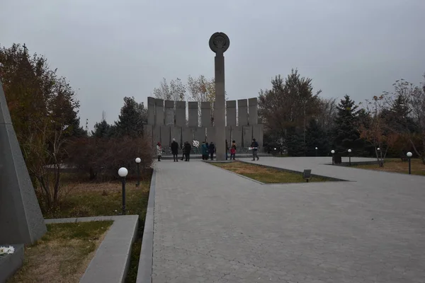 Yelablur War Memorial Complex Yerevan Armênia Comemorando Aqueles Que Caíram — Fotografia de Stock