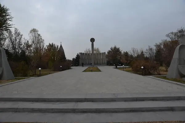 Yelablur War Memorial Complex Yerevan Armênia Comemorando Aqueles Que Caíram — Fotografia de Stock