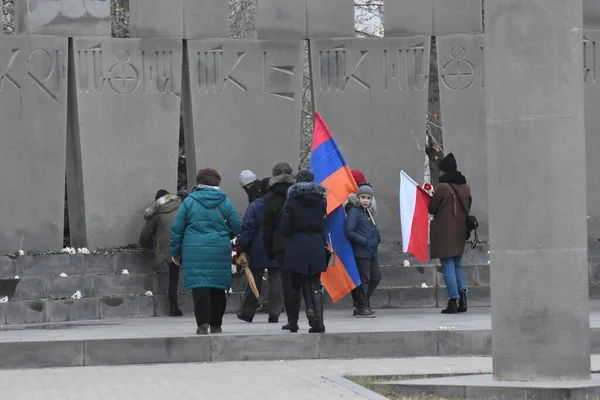 Yelablur War Memorial Complex Erewan Armenia Upamiętniające Poległych Wojnach Których — Zdjęcie stockowe