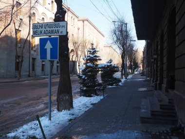 Ermenistan 'ın başkentinde nadir kar vakası - Erivan, 25 Aralık 2020