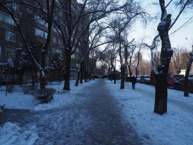 Ermenistan 'ın başkentinde nadir kar vakası - Erivan, 25 Aralık 2020