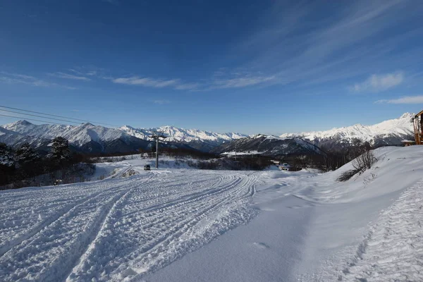 Winter Ushguli Kaukasus Der Region Samegrelo Zemo Svaneti Georgien — Stockfoto