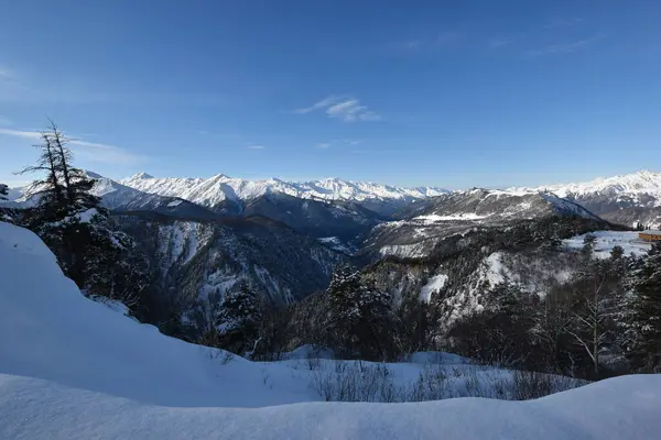 Winter Ushguli Kaukasus Der Region Samegrelo Zemo Svaneti Georgien — Stockfoto