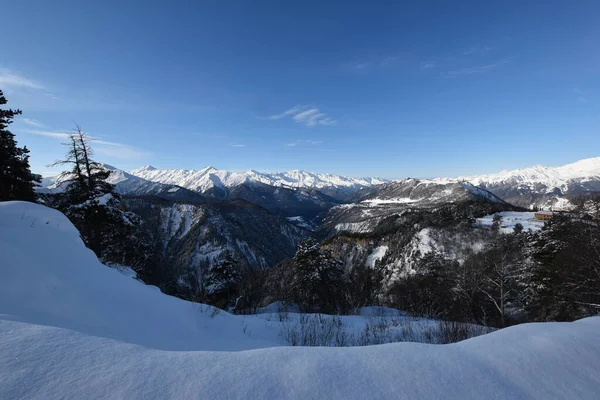 格鲁吉亚Samegrelo Zemo Svaneti地区高加索山区Ushguli的冬季 — 图库照片
