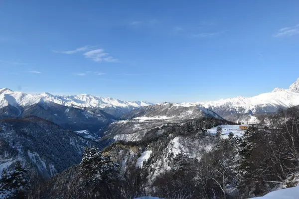 Winter Ushguli Kaukasus Der Region Samegrelo Zemo Svaneti Georgien — Stockfoto