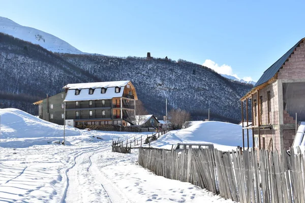 格鲁吉亚Samegrelo Zemo Svaneti地区高加索山区Ushguli的冬季 — 图库照片