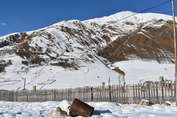 Winter Ushguli Caucasus Mountains Samegrelo Zemo Svaneti Region Georgia — Stock Photo, Image