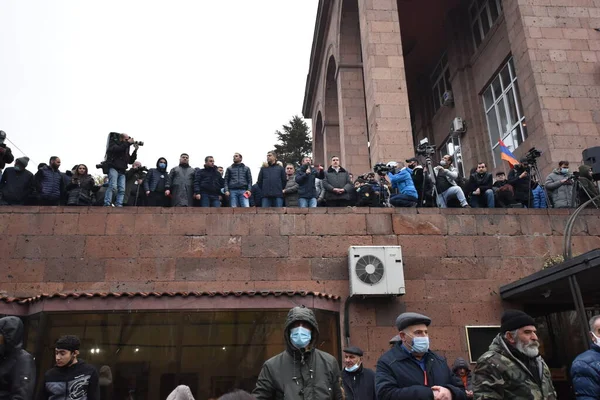 Governo Protestos Pashinyan Erevan Após Guerra Agressão Por Terroristas Azerbaijani — Fotografia de Stock