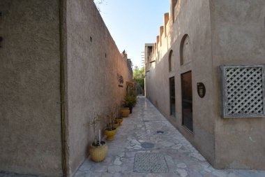 Eski Dubai, Dubai, Birleşik Arap Emirlikleri 'nin tarihi Arap binaları.