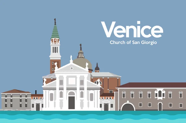 Die kirche von san giorgio in venedig — Stockvektor